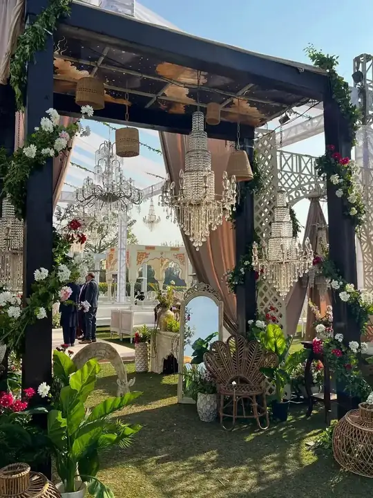 Lush Green Floral Mandap